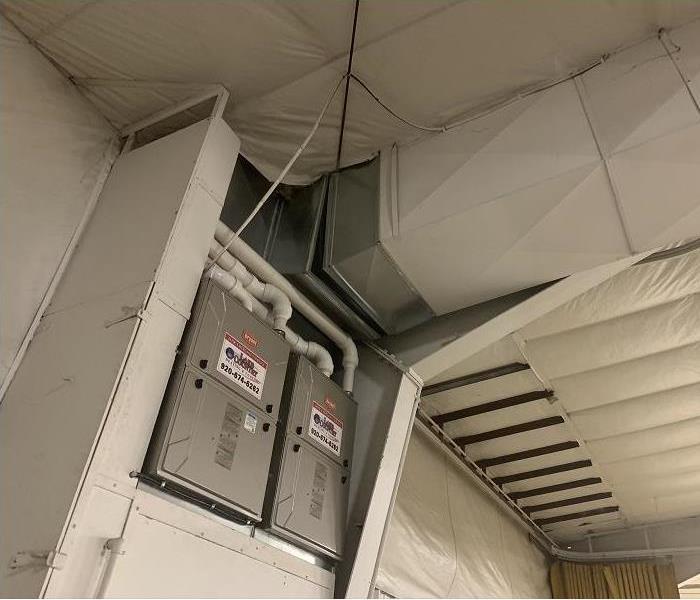 Furnace and air duct system in a commercial building