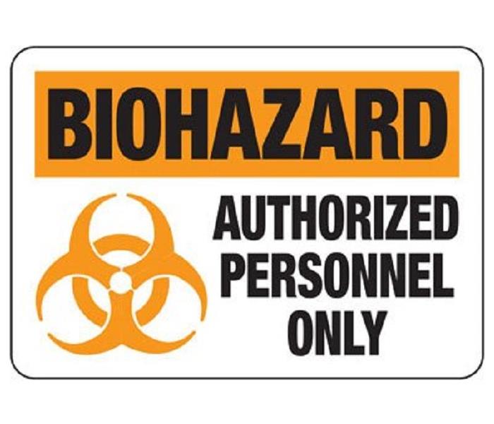 Black and orange bio hazard sign 